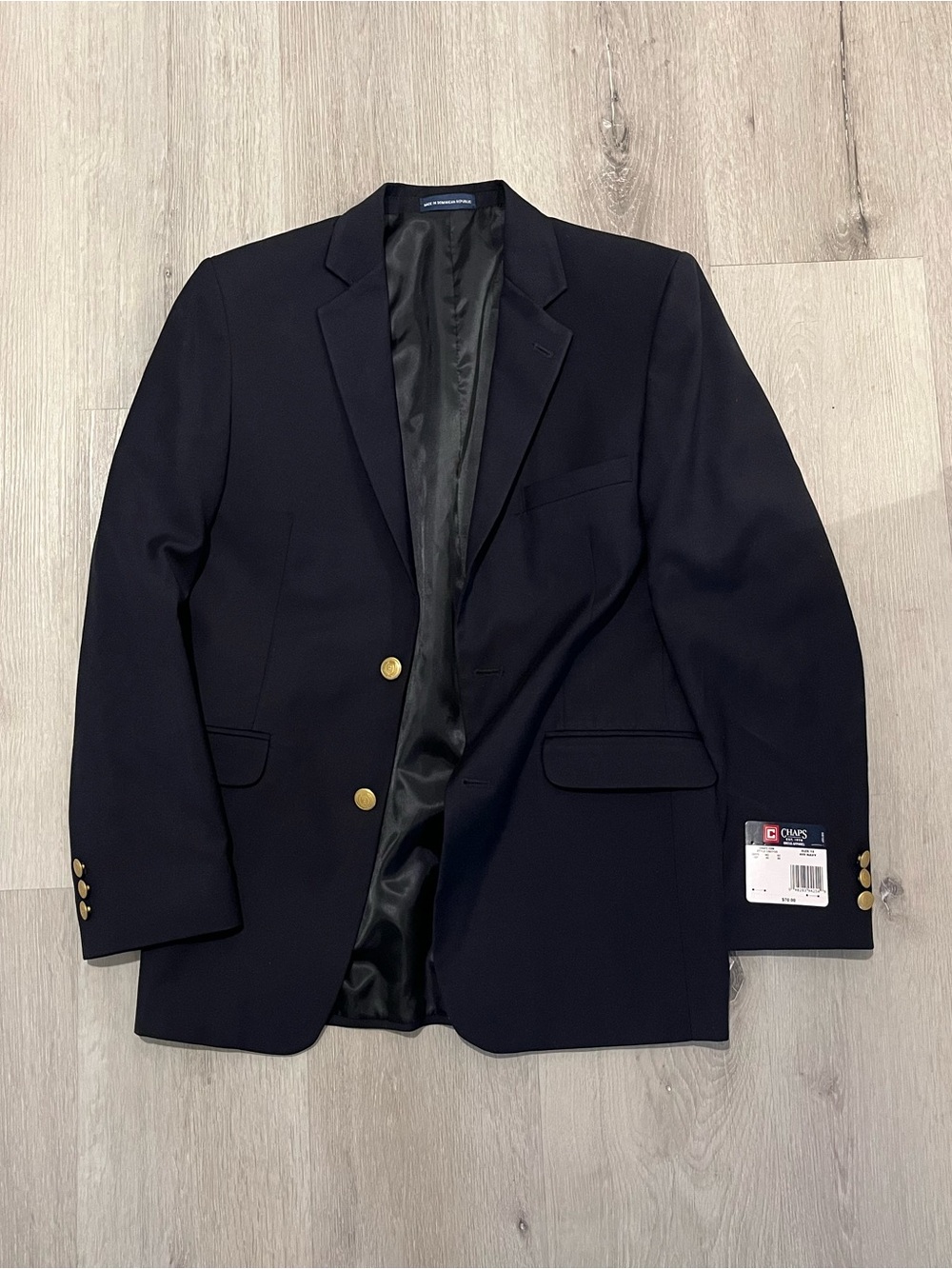 Navy Women’s Two-Button Blazer with Gold Buttons